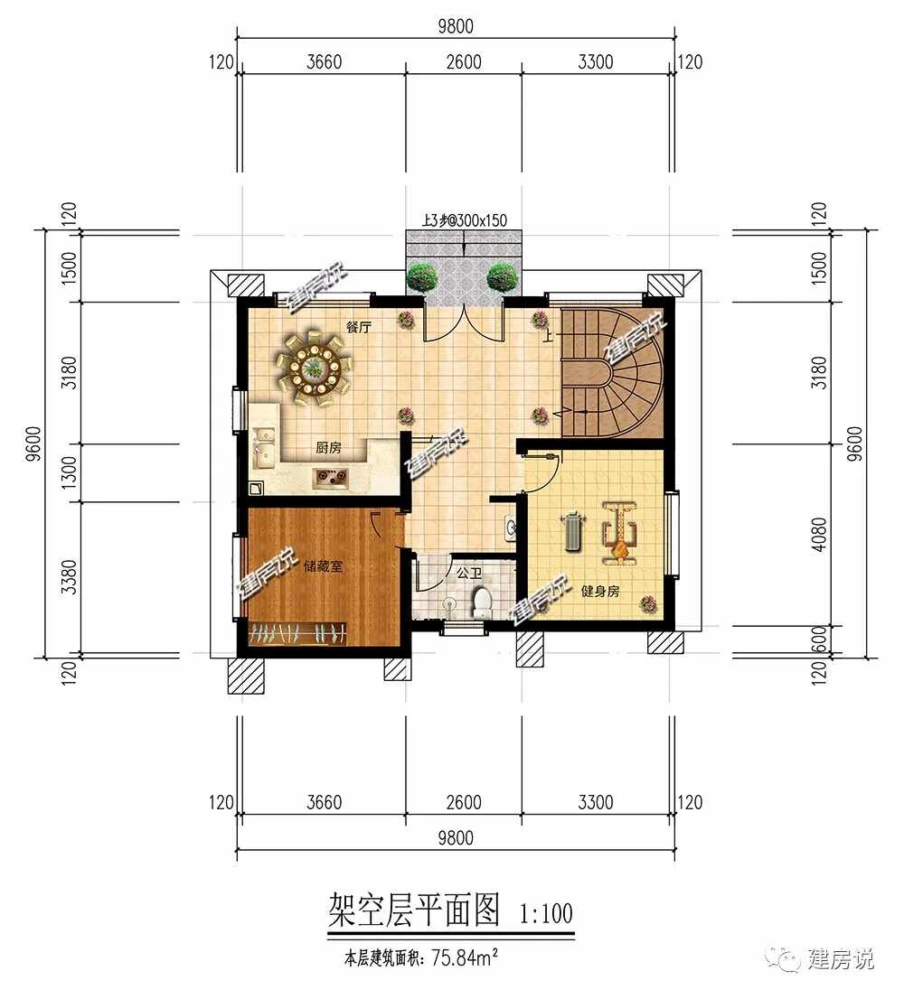 免费500套别墅图纸8米x8.5米二层(长方形宅基地怎么设计)