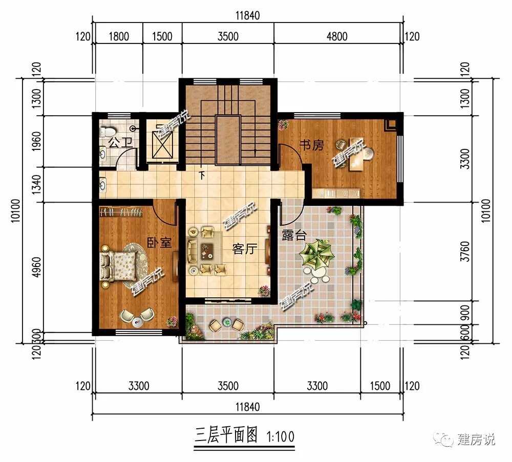 免费500套别墅图纸8米x8.5米二层(长方形宅基地怎么设计)