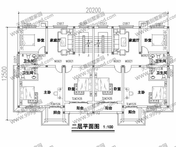 二层跃层双拼别墅设计图(双拼三层跃层别墅设计)