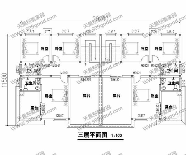 二层跃层双拼别墅设计图(双拼三层跃层别墅设计)