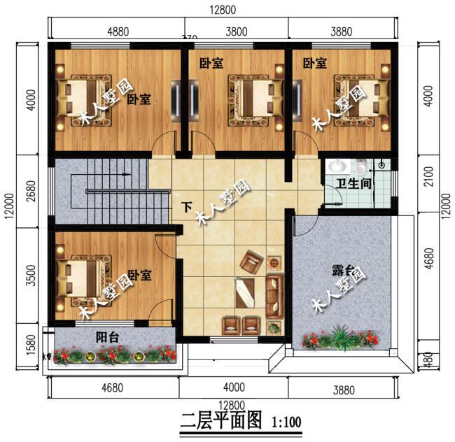 二层砖混12米x12乡村别墅15万(农村小别墅二层门头)