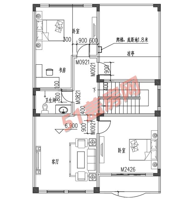 二层中国风农村自建房设计图(7款三层农村自建房设计)