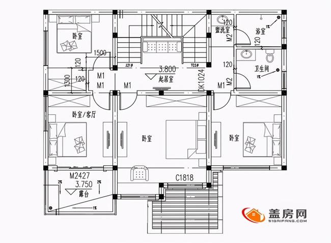 二层中国风农村自建房设计图(7款三层农村自建房设计)