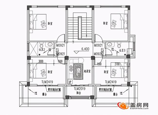 二层中国风农村自建房设计图(7款三层农村自建房设计)