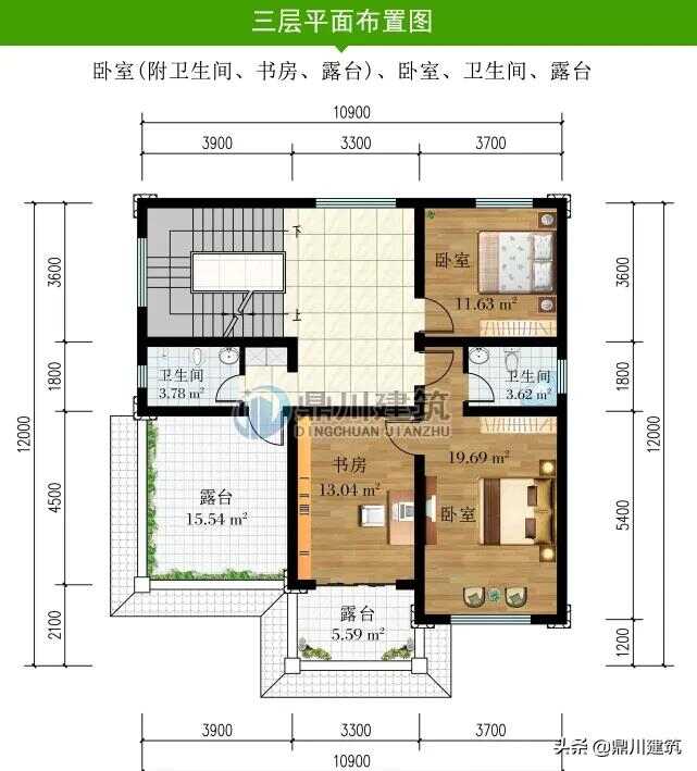 三层别墅室内的设计图(欧式三层平顶别墅效果图)