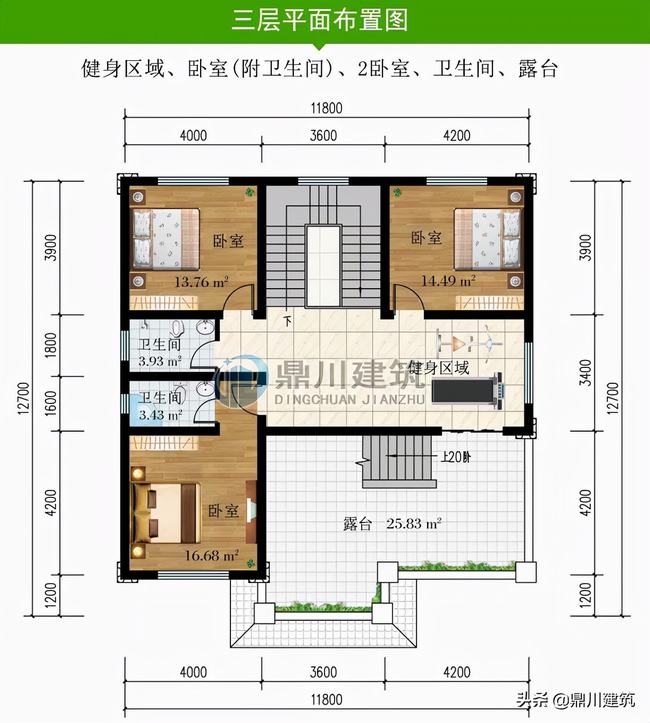 三层别墅室内的设计图(欧式三层平顶别墅效果图)