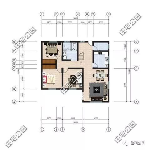 一层平房效果图大全简单(农村一层马头墙小别墅)