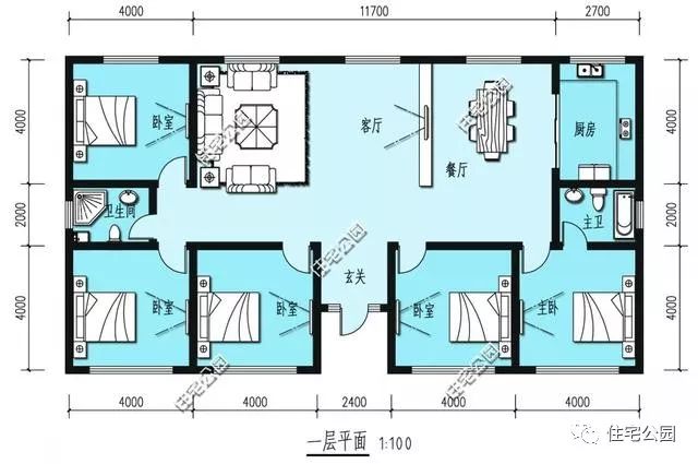 一层平房效果图大全简单(农村一层马头墙小别墅)