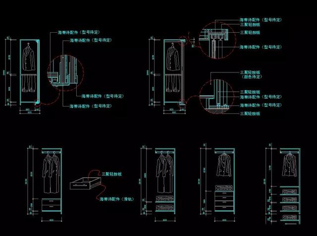cad衣柜立面图斜角(衣柜斜角cad立面图)