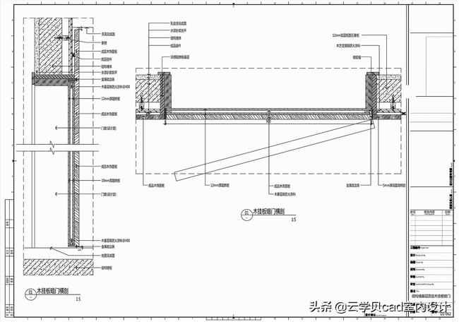 cad木饰面节点(cad木饰面剖面图)