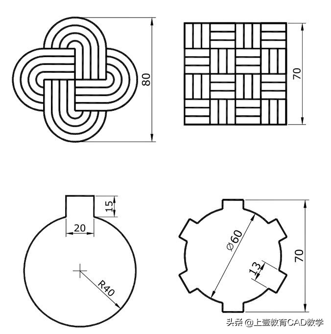 cad二维制图练习图纸(cad轴测图练习图纸)