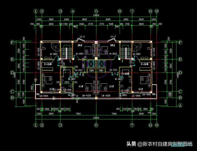 246平米双拼别墅图纸(复古双拼别墅图纸大全)