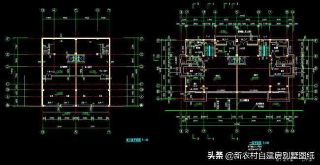 246平米双拼别墅图纸(复古双拼别墅图纸大全)