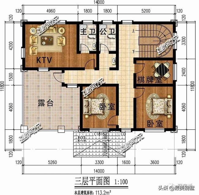 14米x14米欧式别墅旋转楼梯(带旋转楼梯的农村别墅)