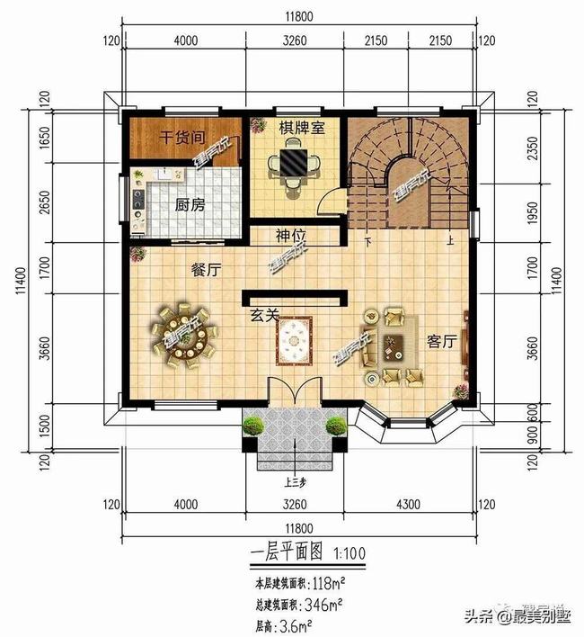 14米x14米欧式别墅旋转楼梯(带旋转楼梯的农村别墅)