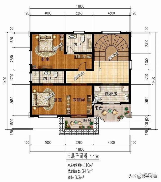 14米x14米欧式别墅旋转楼梯(带旋转楼梯的农村别墅)