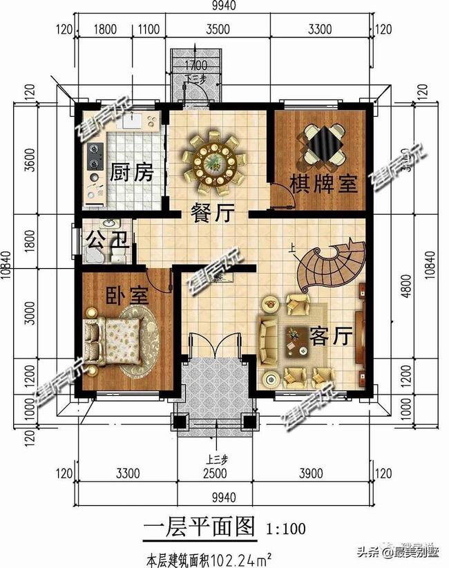 14米x14米欧式别墅旋转楼梯(带旋转楼梯的农村别墅)