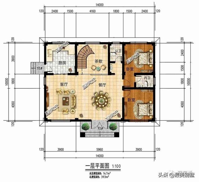 14米x14米欧式别墅旋转楼梯(带旋转楼梯的农村别墅)