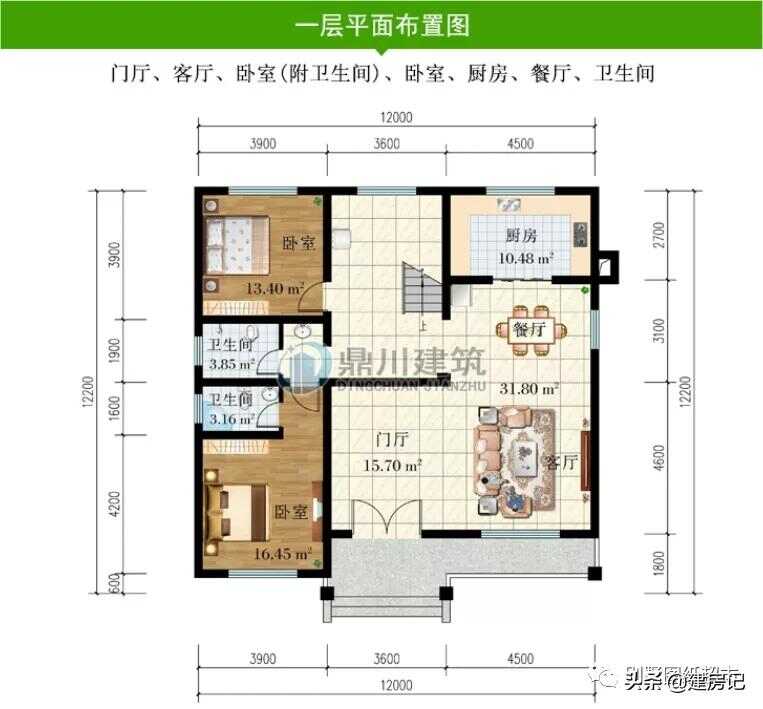 100款湖南农村二层两开间别墅(农村中式别墅二层户型图)