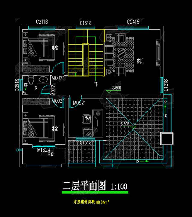 11x8米30万别墅三层带车库(农村别墅二层带露台实景)