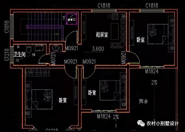 11x8米30万别墅三层带车库(农村别墅二层带露台实景)