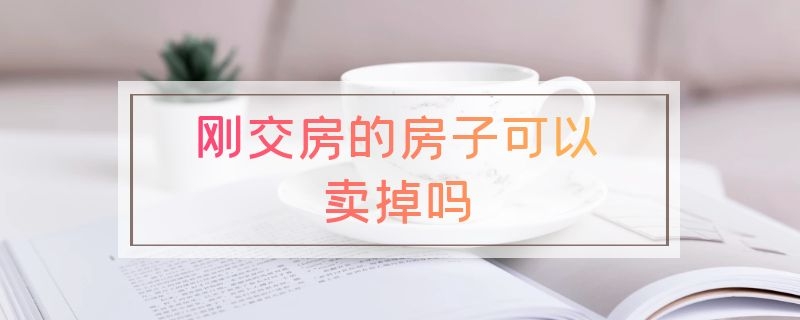 刚交房的房子可以卖掉吗