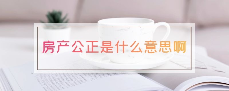 房产公正是什么意思啊