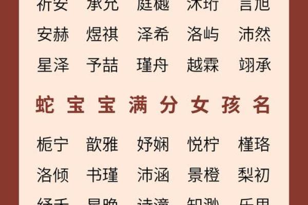 水蛇命的人适合什么名字？揭示命名背后的秘密