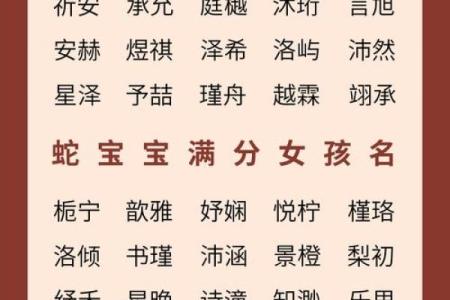 水蛇命的人适合什么名字？揭示命名背后的秘密